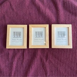 Set of 3 Magnetic wood mini frames
